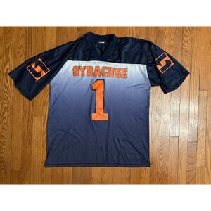Vintage‎ Syracuse #1 Football Jersey Shirt- Champs- 1990's- Blue Orange- Mens L